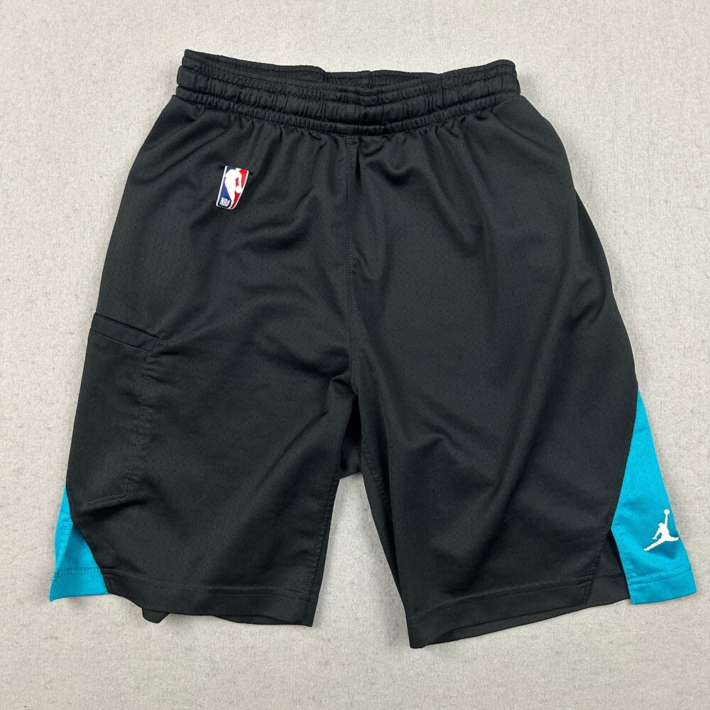 Charlotte Hornets Shorts Men Small Black Jordan Dri Fit NBA Basketball Pockets S